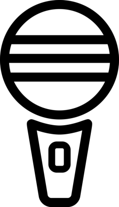 Big Microphone With Button Sticker Svg Vector, Free Vectors File